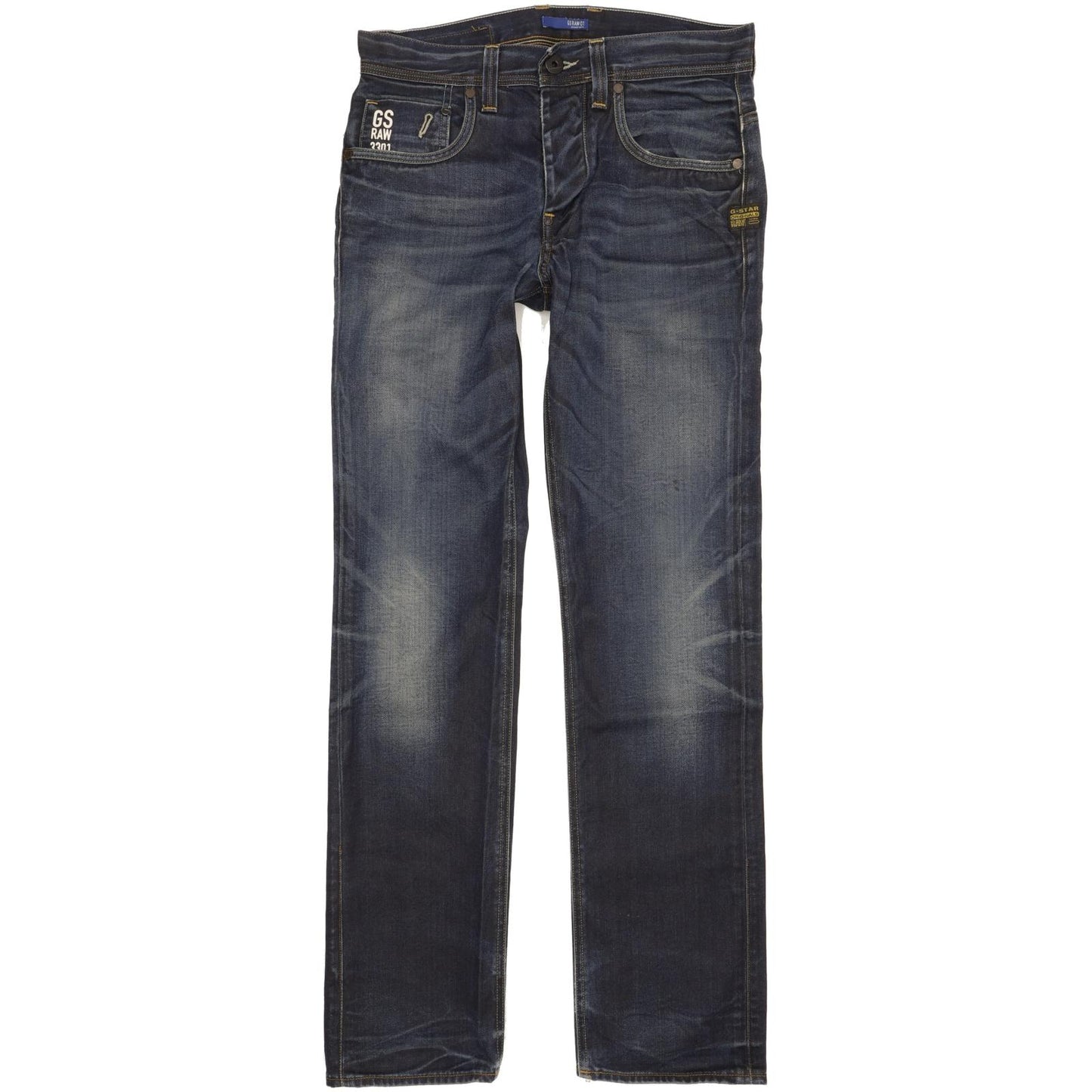 G-Star Attacc Men Blue Straight Slim Jeans W29 L32