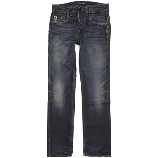 G-Star Attacc Men Blue Straight Slim Jeans W29 L32
