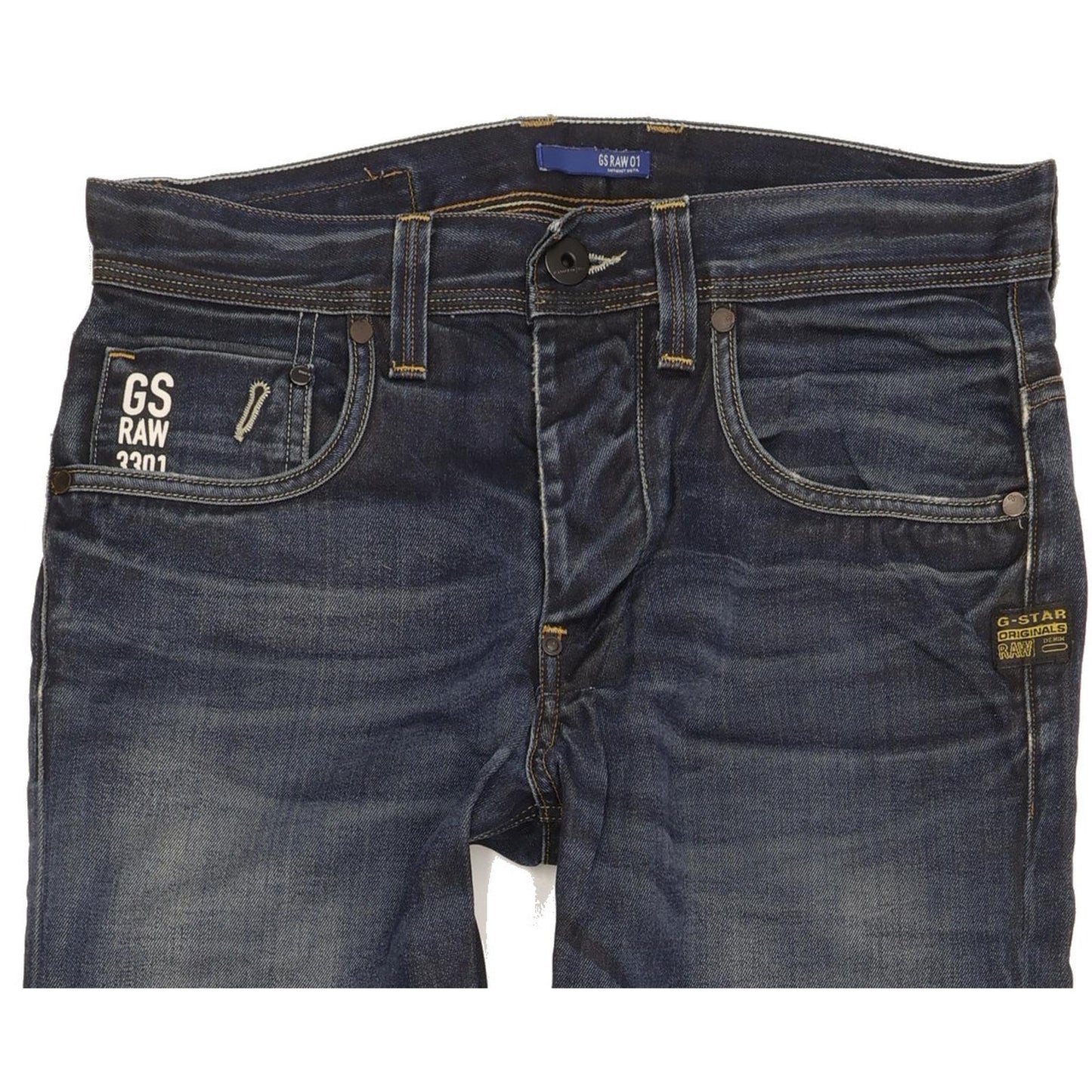 G-Star Attacc Men Blue Straight Slim Jeans W29 L32