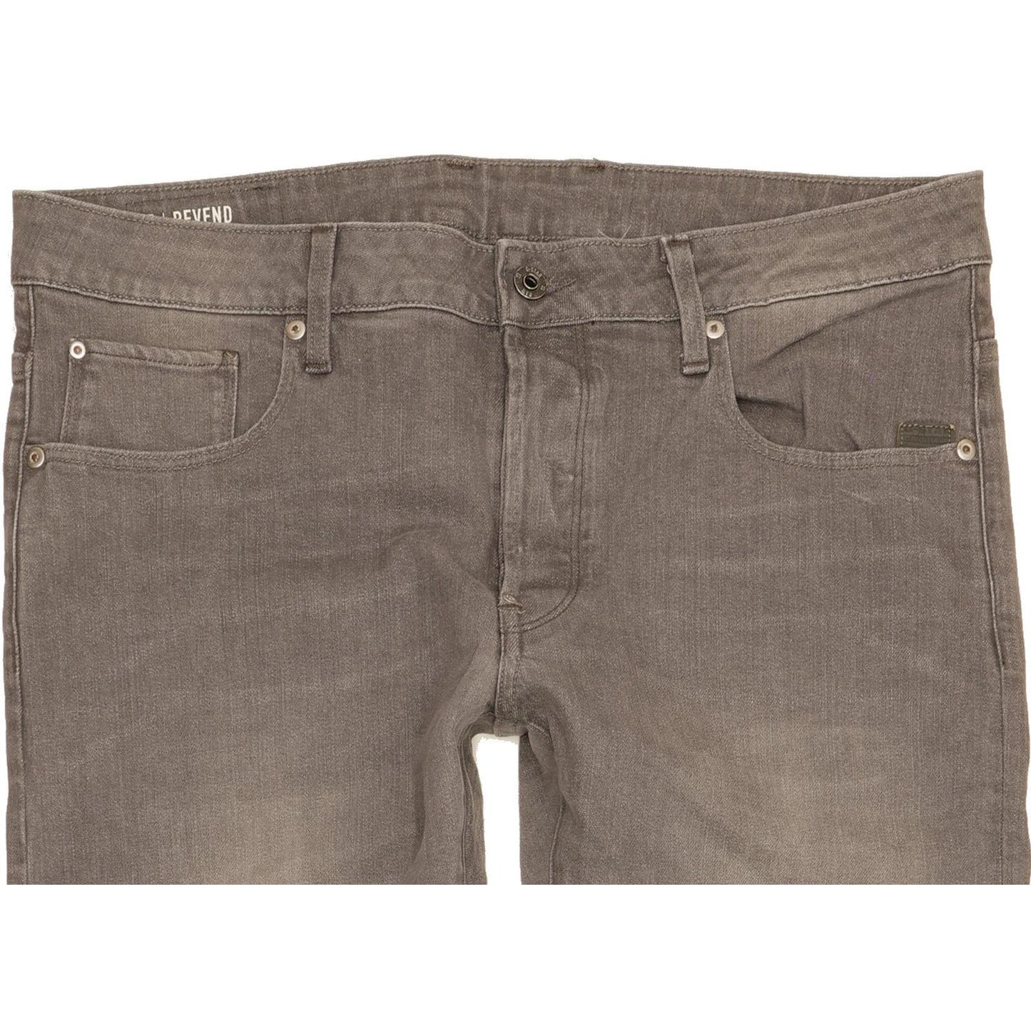 G-Star Revend Men Grey Straight Regular Stretch Jeans W36 L33