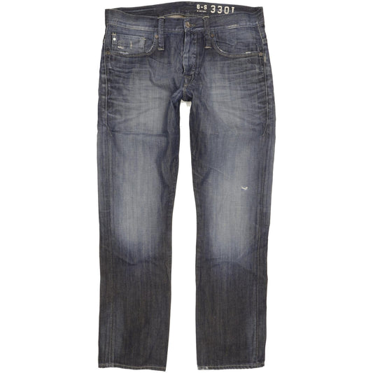 G-Star Victor Men Blue Straight Regular Jeans W36 L32