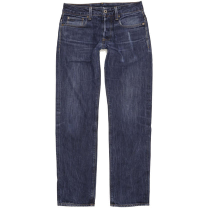 G-Star 3301 Men Blue Straight Slim Jeans W30 L32
