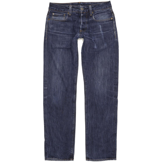 G-Star 3301 Men Blue Straight Slim Jeans W30 L32