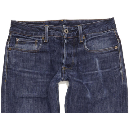 G-Star 3301 Men Blue Straight Slim Jeans W30 L32