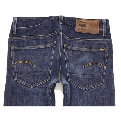 G-Star 3301 Men Blue Straight Slim Jeans W30 L32