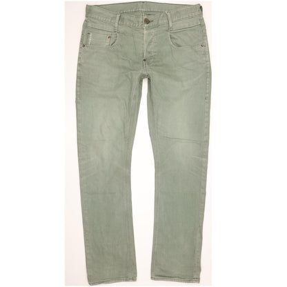 G-Star New Radar Men Green Straight Slim Stretch Jeans W34 L32