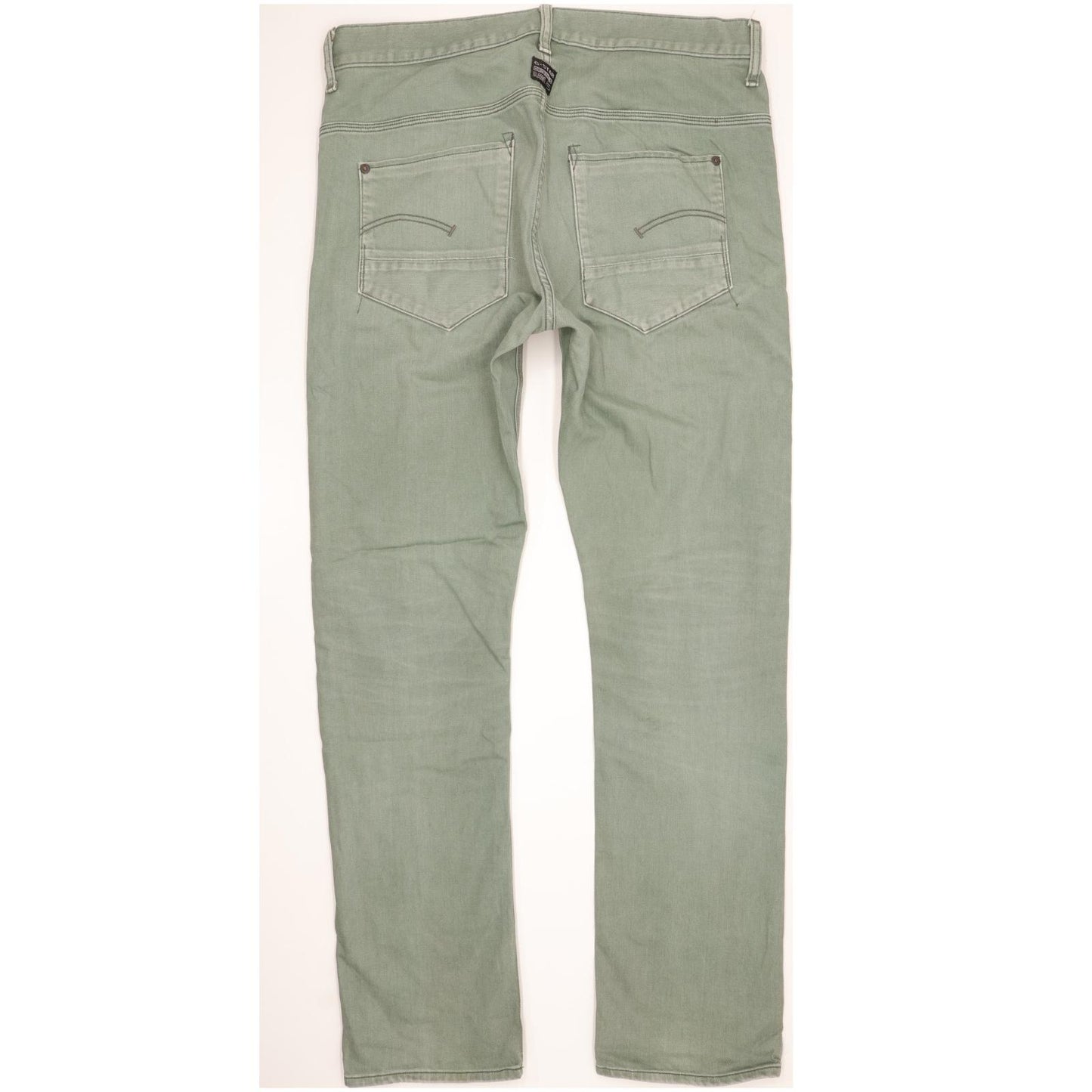 G-Star New Radar Men Green Straight Slim Stretch Jeans W34 L32