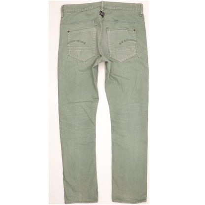 G-Star New Radar Men Green Straight Slim Stretch Jeans W34 L32