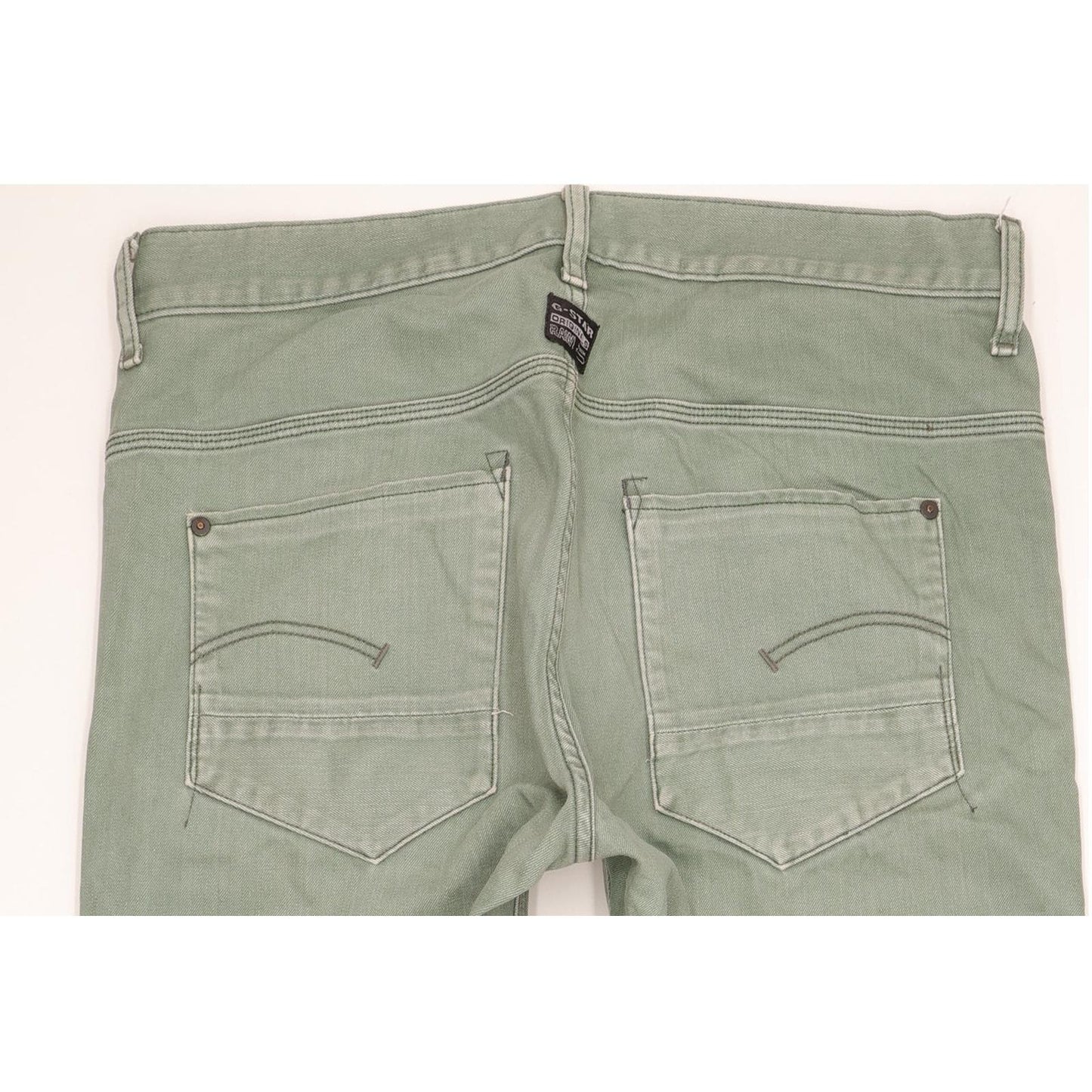 G-Star New Radar Men Green Straight Slim Stretch Jeans W34 L32