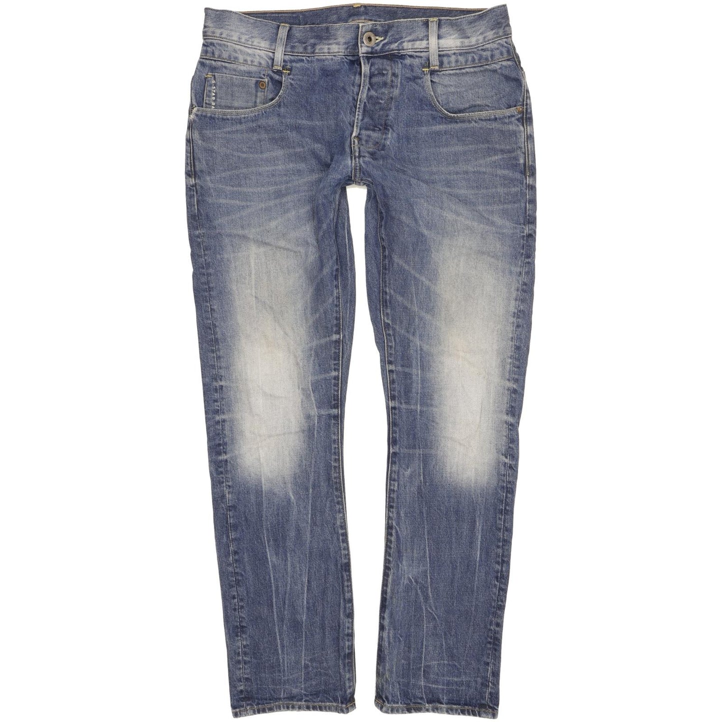 G-Star New Radar Men Blue Straight Slim Jeans W34 L30