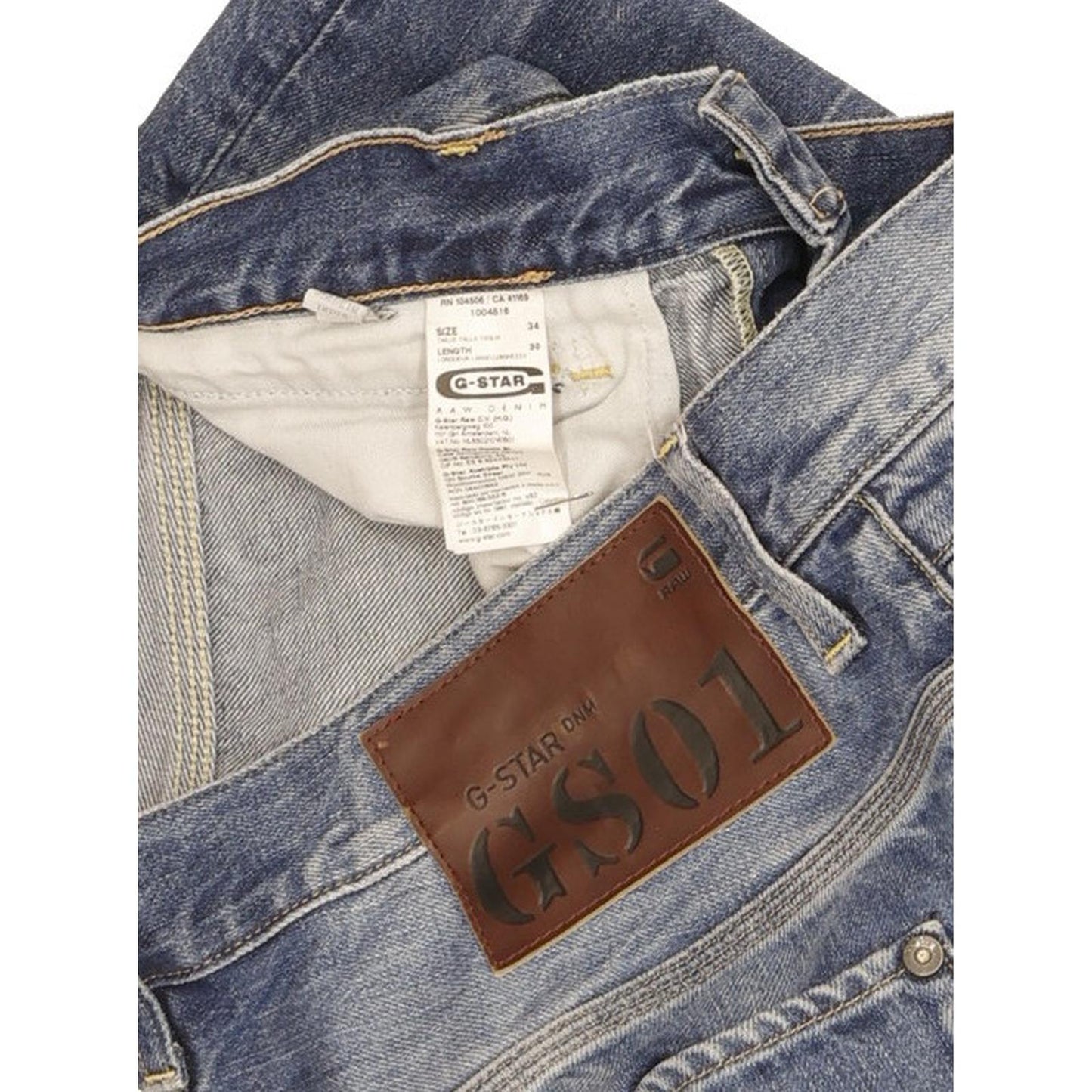 G-Star New Radar Men Blue Straight Slim Jeans W34 L30