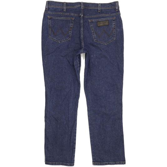 Wrangler Texas Men Blue Straight Regular Stretch Jeans W40 L32