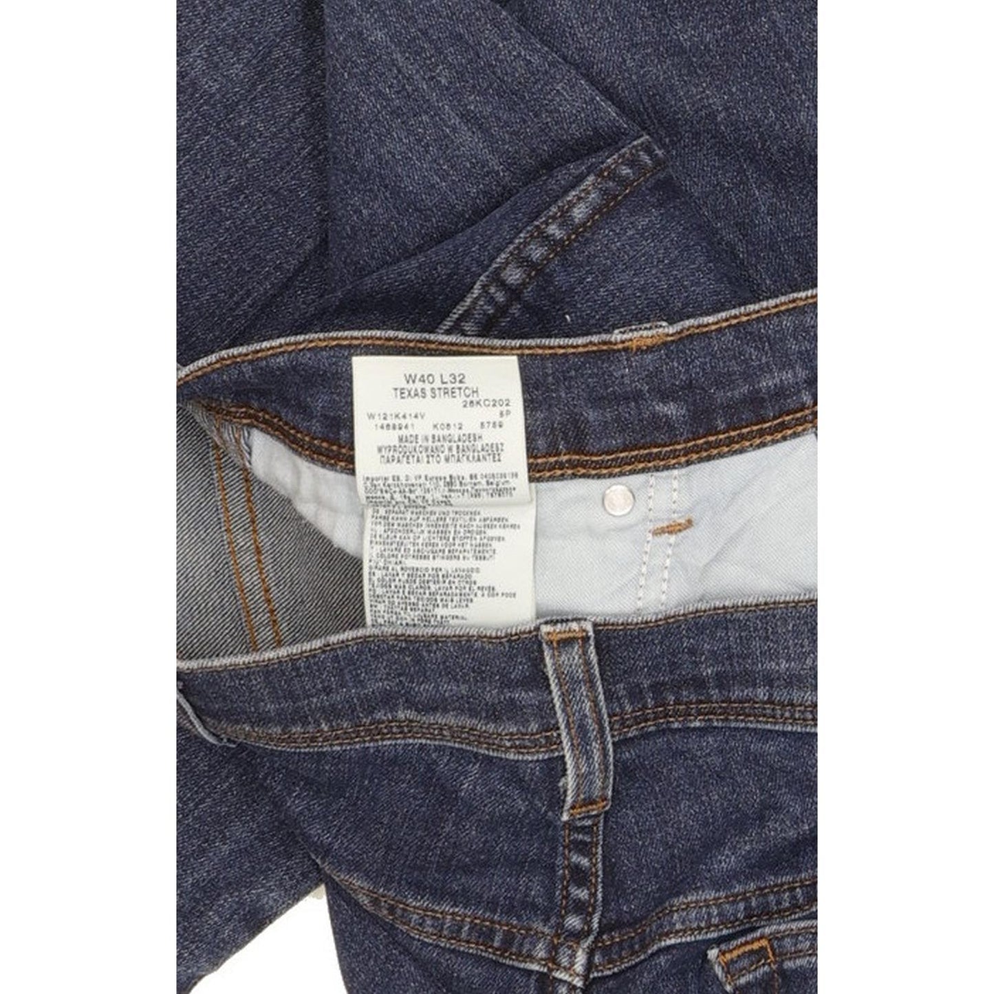 Wrangler Texas Men Blue Straight Regular Stretch Jeans W40 L32