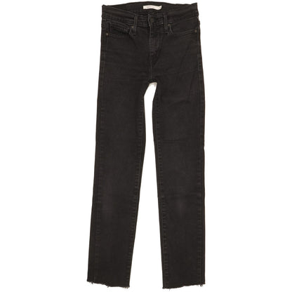 Levi's Slimming Women Black Straight Slim Stretch Jeans W26 L28