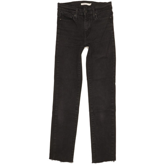 Levi's Slimming Women Black Straight Slim Stretch Jeans W26 L28