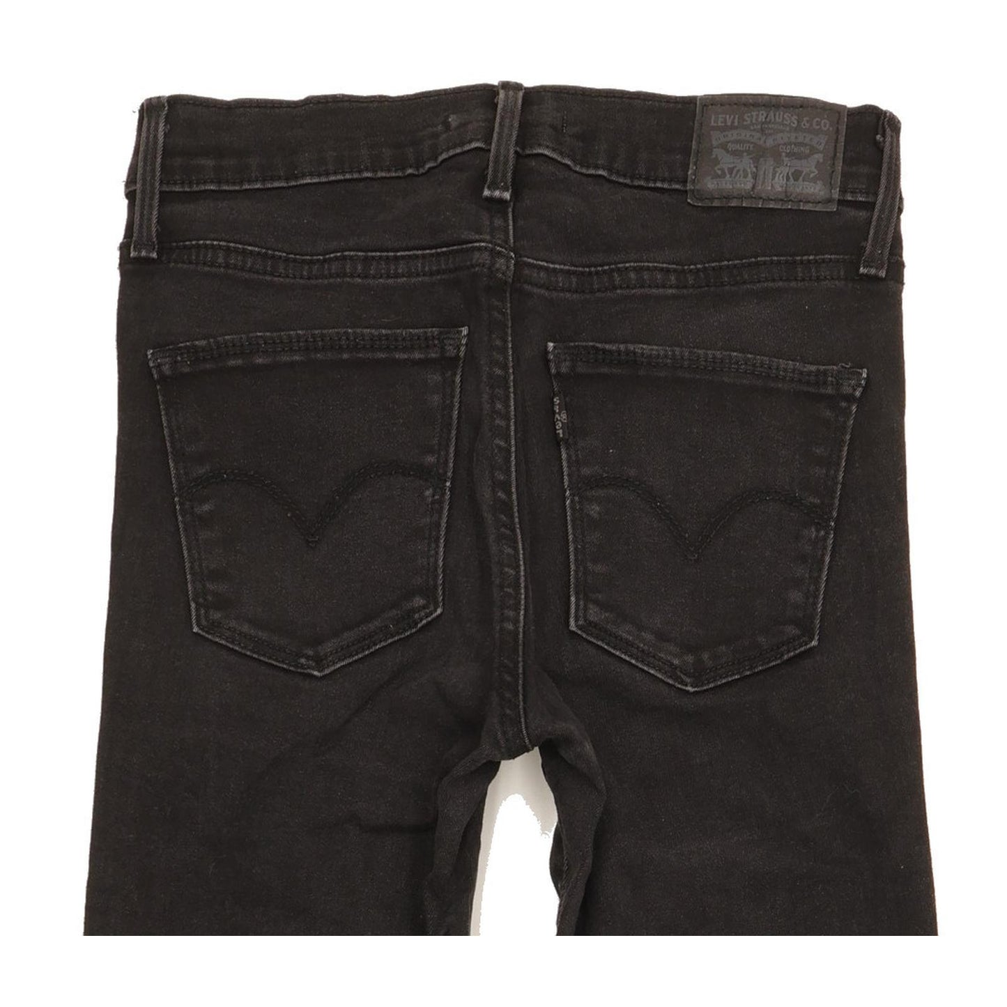 Levi's Slimming Women Black Straight Slim Stretch Jeans W26 L28