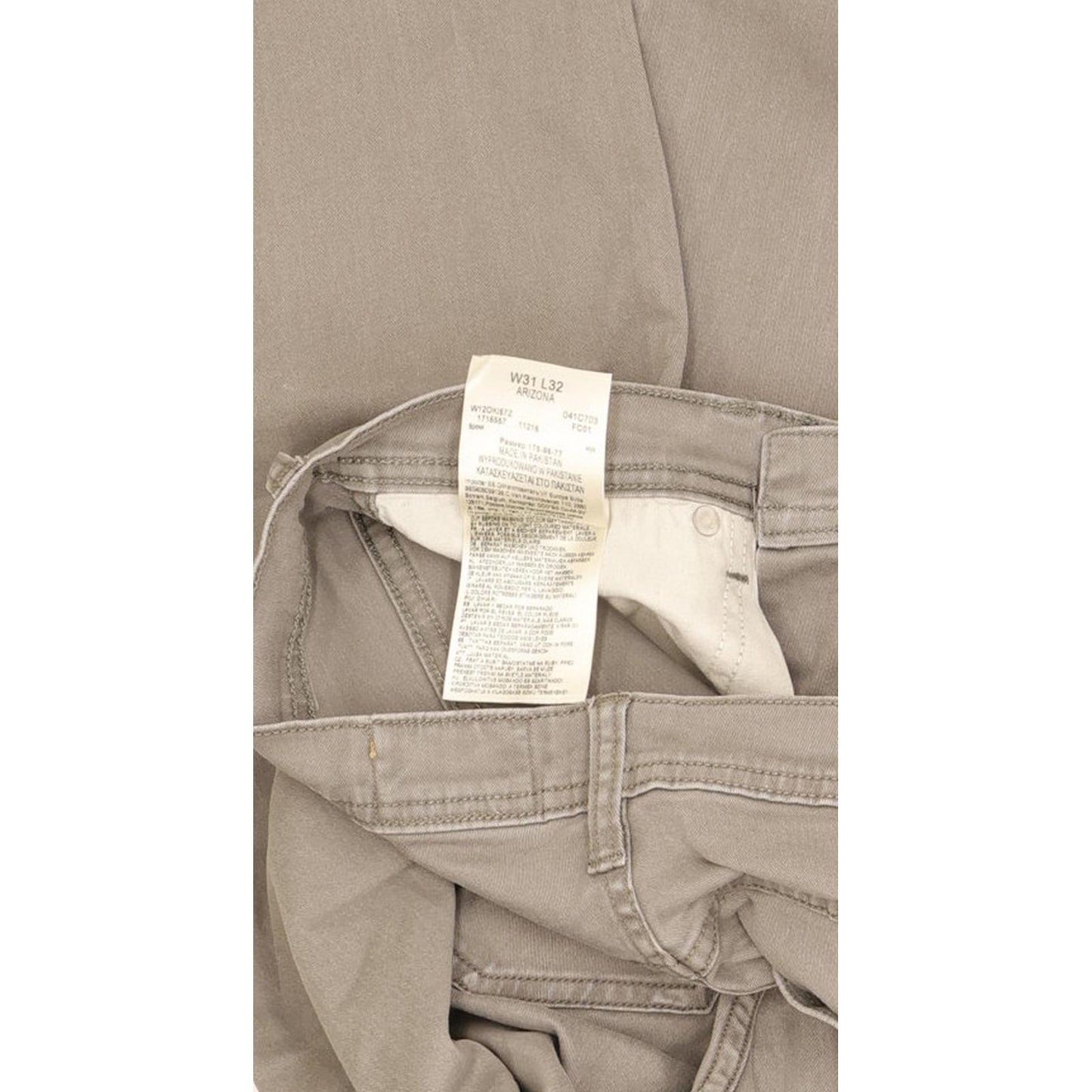 Wrangler Arizona Men Grey Straight Regular Stretch Jeans W31 L29