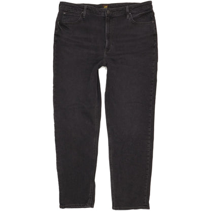 Lee Carol Black Straight Regular Stretch Jeans High Waisted W36 L30