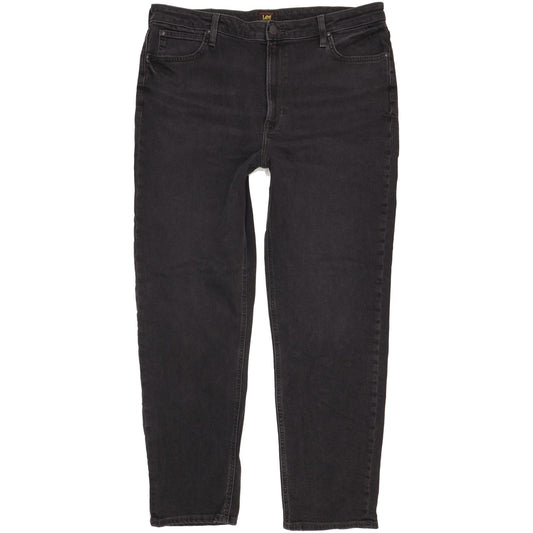 Lee Carol Black Straight Regular Stretch Jeans High Waisted W36 L30