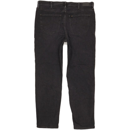 Lee Carol Black Straight Regular Stretch Jeans High Waisted W36 L30