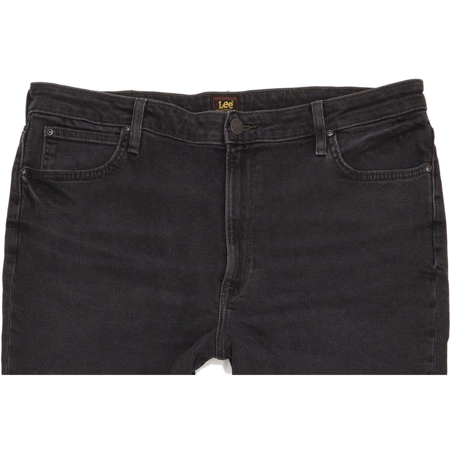 Lee Carol Black Straight Regular Stretch Jeans High Waisted W36 L30