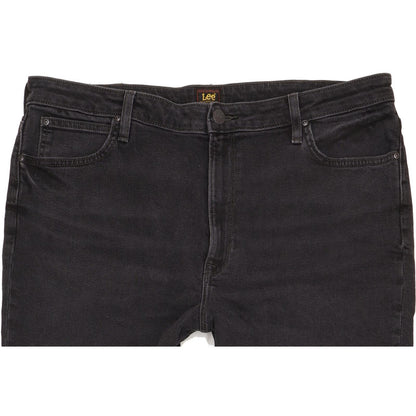 Lee Carol Black Straight Regular Stretch Jeans High Waisted W36 L30