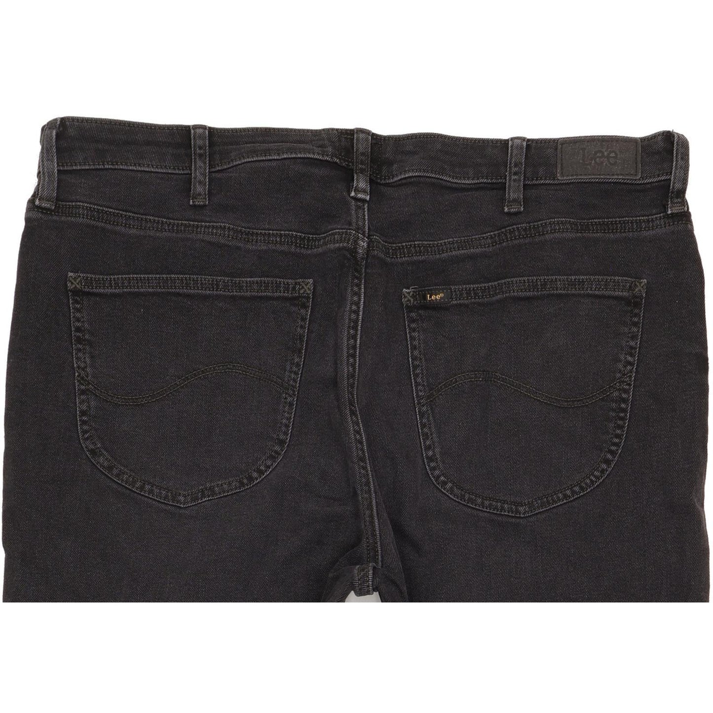 Lee Carol Black Straight Regular Stretch Jeans High Waisted W36 L30
