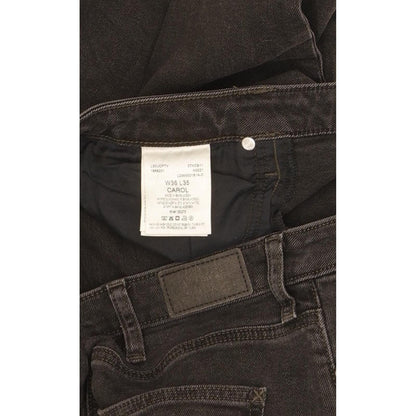 Lee Carol Black Straight Regular Stretch Jeans High Waisted W36 L30