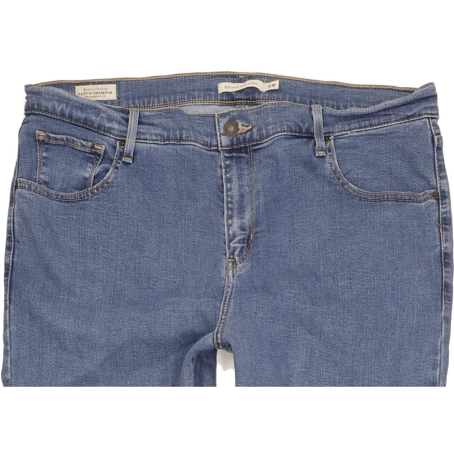 Levi's 721 Blue Skinny Slim Stretch Jeans High Waisted W34 L30