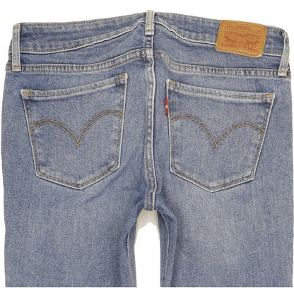 Levi's 711 Women Blue Skinny Slim Stretch Jeans W27 L30