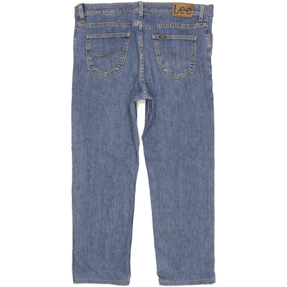 Lee Brooklyn Men Blue Straight Regular Stretch Jeans W40 L28