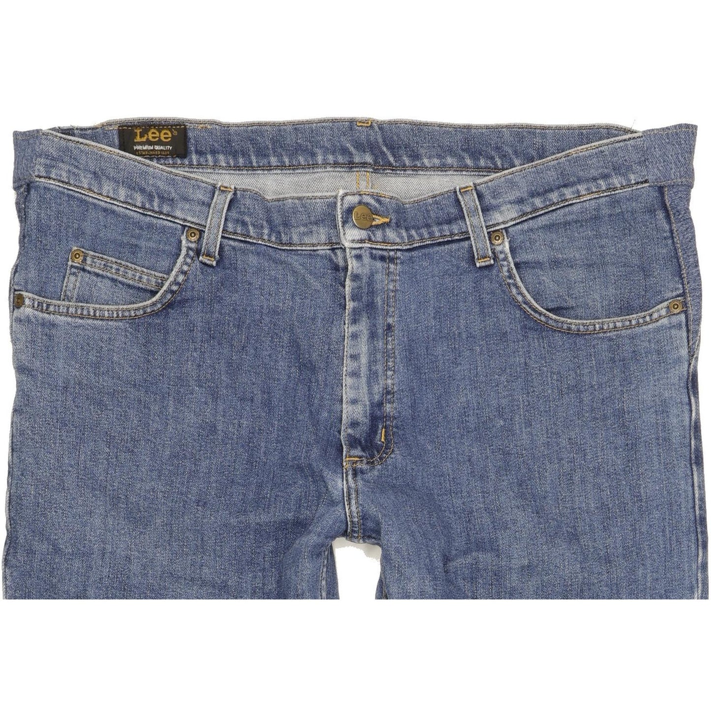 Lee Brooklyn Men Blue Straight Regular Stretch Jeans W40 L28