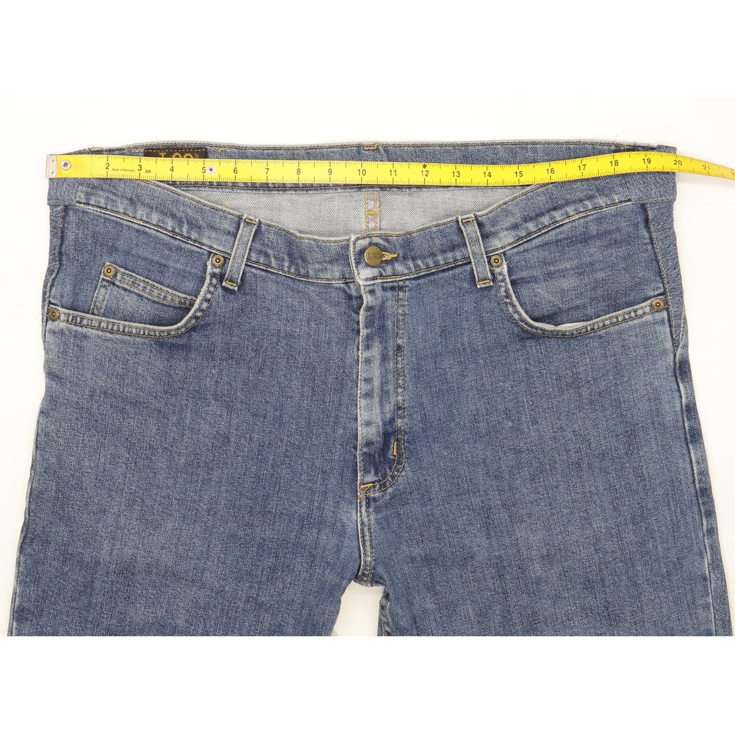 Lee Brooklyn Men Blue Straight Regular Stretch Jeans W40 L28