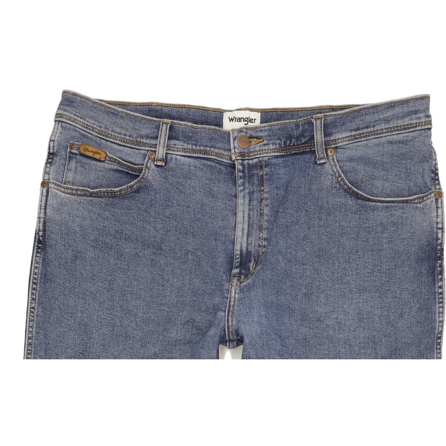 Wrangler Texas Men Blue Straight Regular Stretch Jeans W40 L30