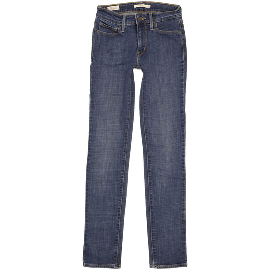 Levi's 712 Women Blue Straight Slim Stretch Jeans W25 L32