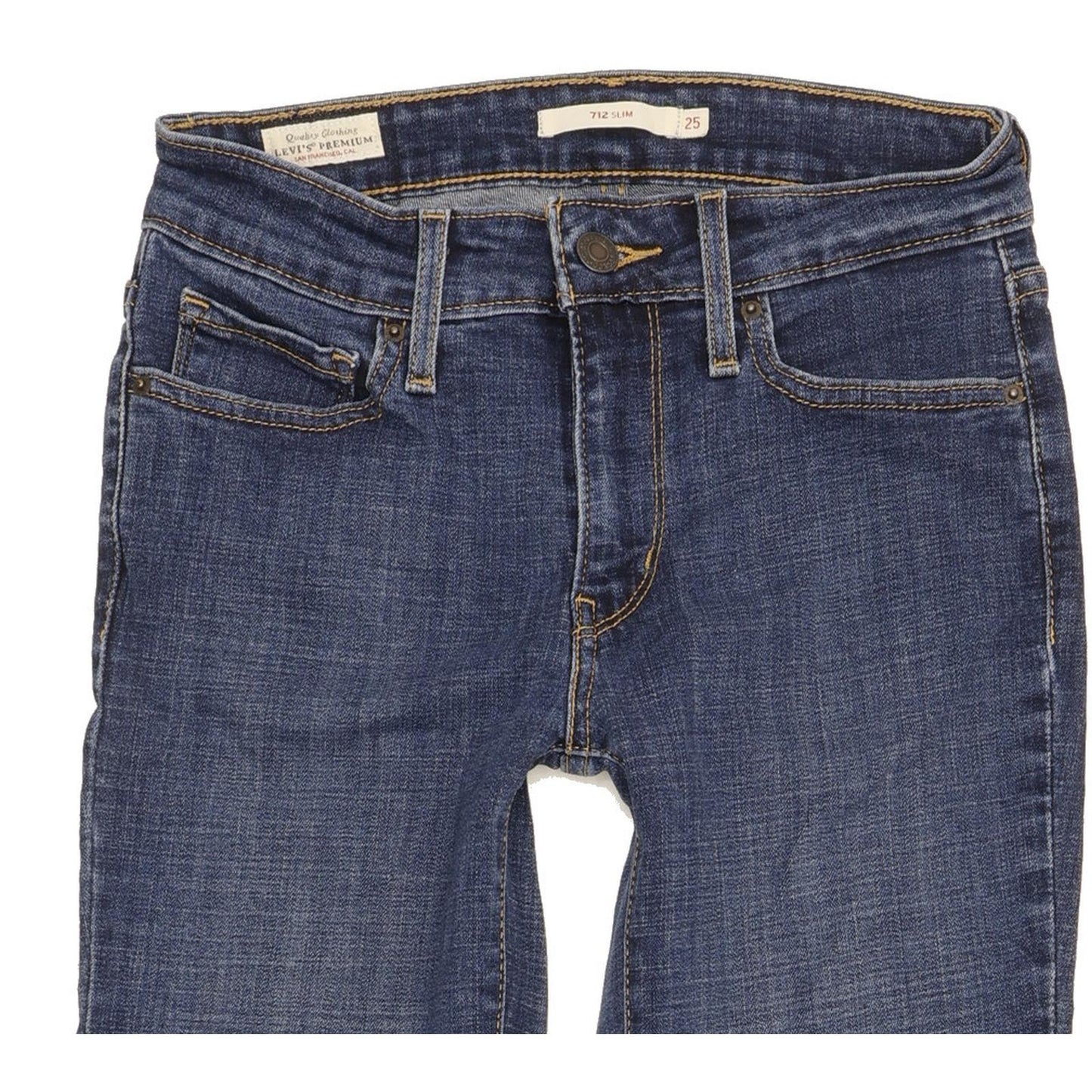 Levi's 712 Women Blue Straight Slim Stretch Jeans W25 L32