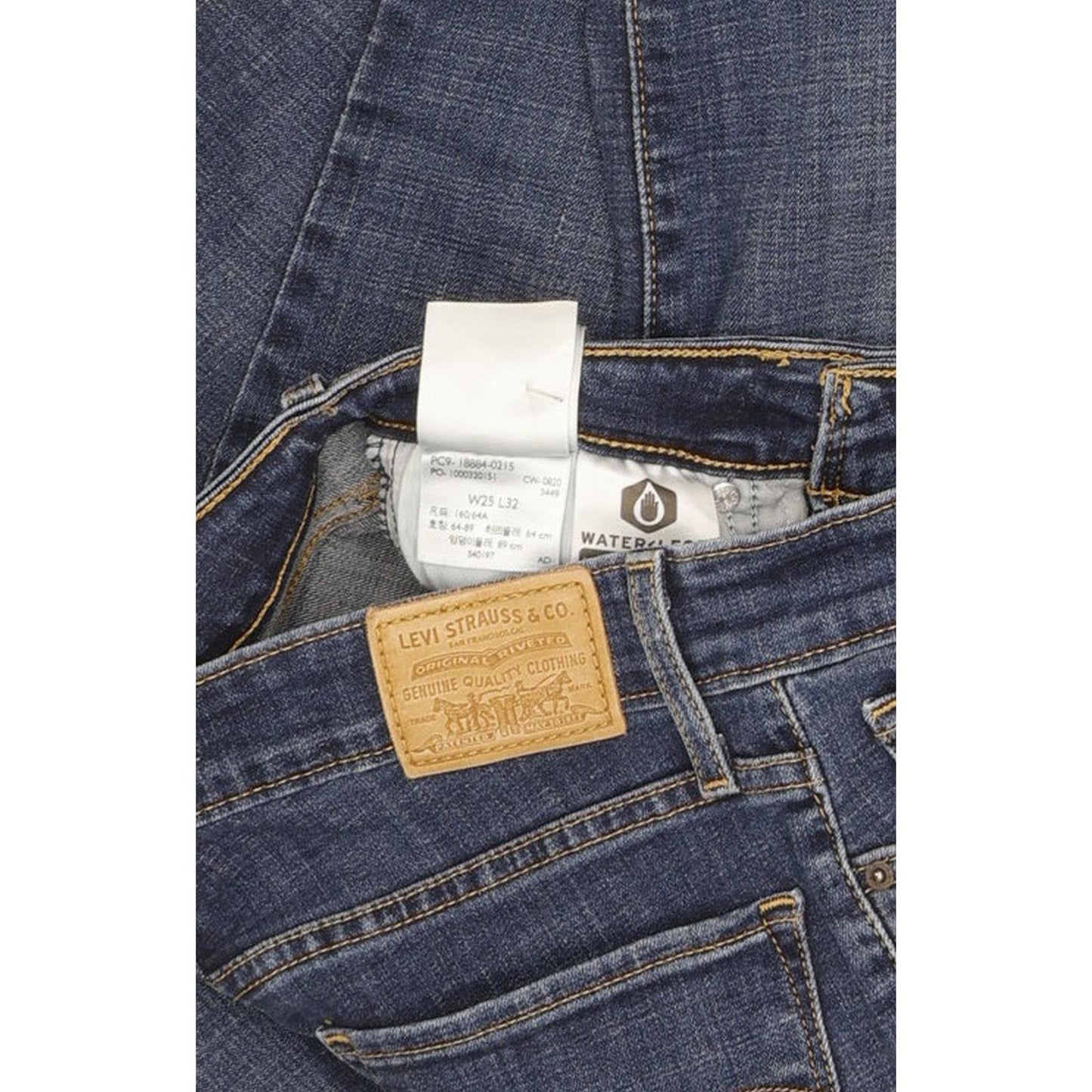 Levi's 712 Women Blue Straight Slim Stretch Jeans W25 L32