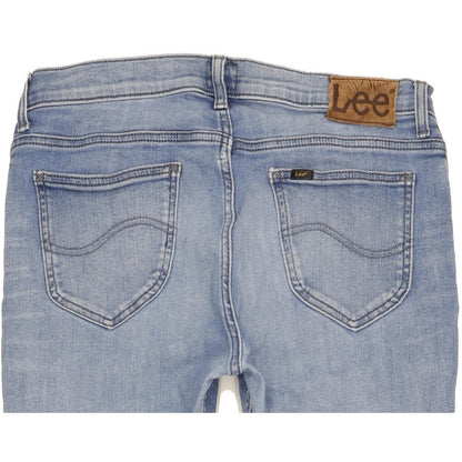 Lee Rider Women Blue Straight Regular Stretch Jeans W34 L32