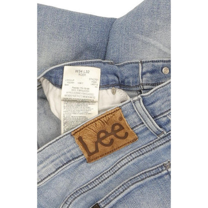 Lee Rider Women Blue Straight Regular Stretch Jeans W34 L32