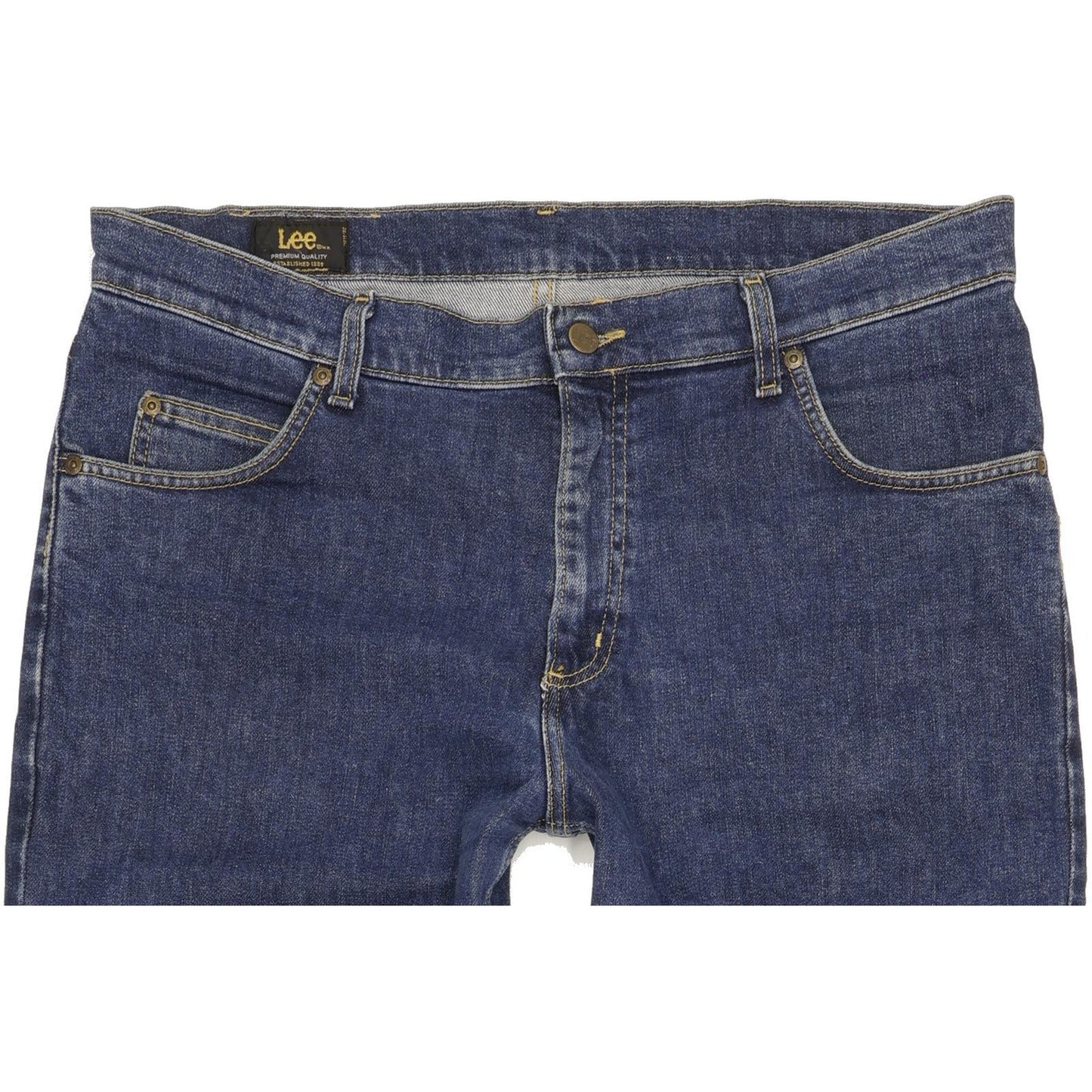 Lee Brooklyn Men Blue Straight Regular Stretch Jeans W36 L29