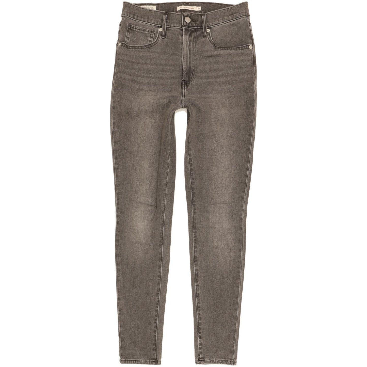 Levi's Mile Grey Skinny Slim Stretch Jeans High Waisted W27 L28