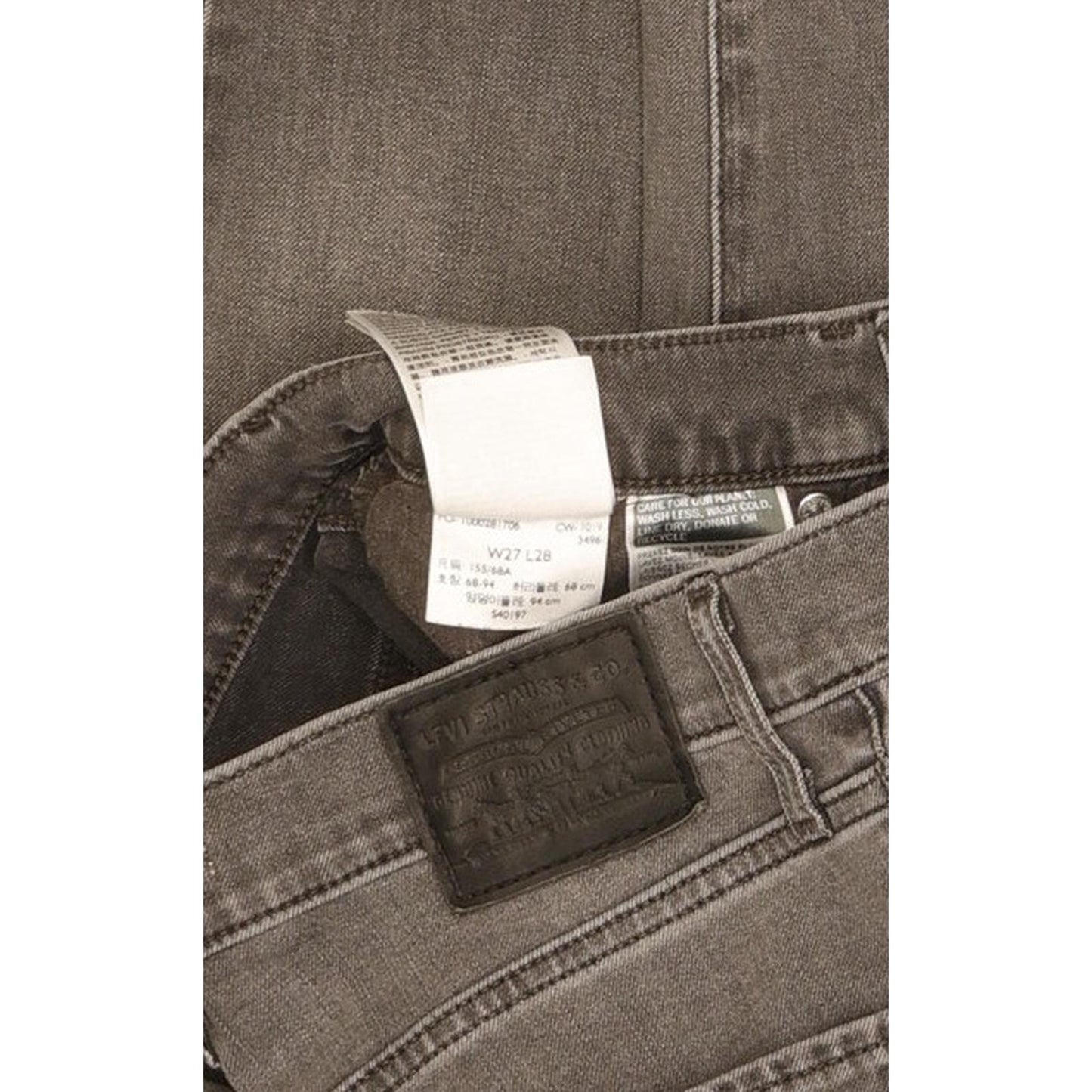 Levi's Mile Grey Skinny Slim Stretch Jeans High Waisted W27 L28