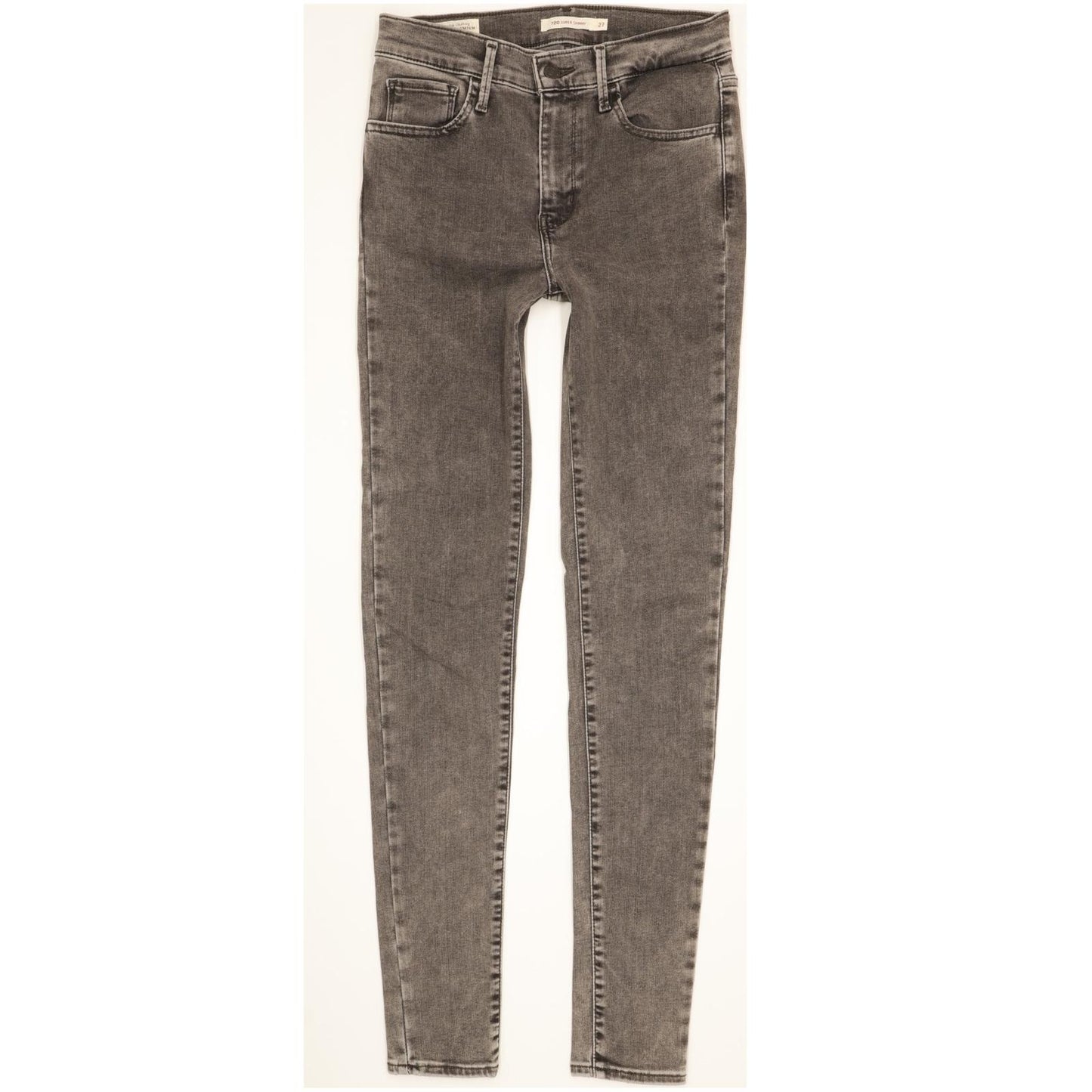 Levi's 720 Super Women Grey Skinny Slim Stretch Jeans W27 L31