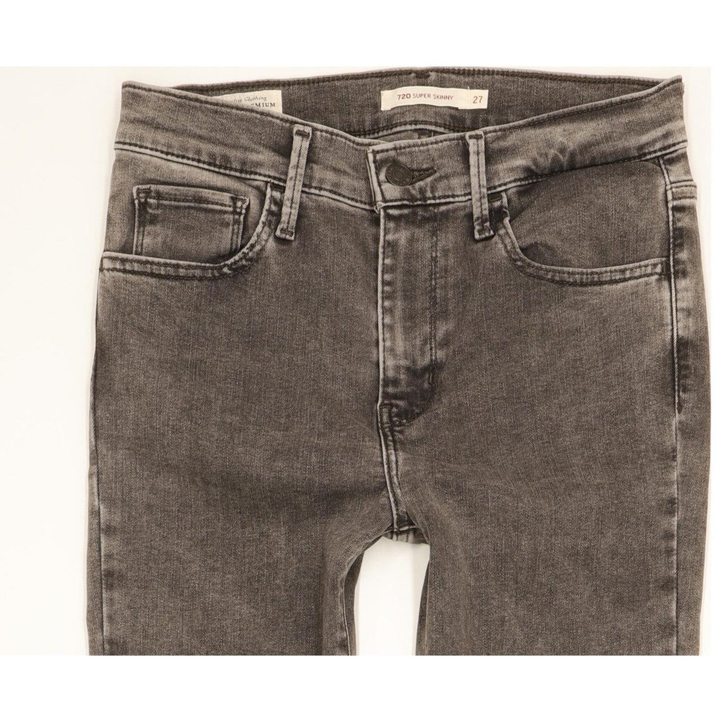Levi's 720 Super Women Grey Skinny Slim Stretch Jeans W27 L31