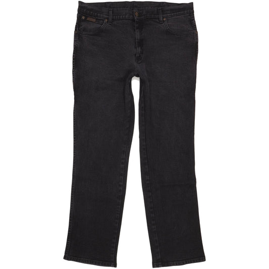 Wrangler Texas Men Black Straight Regular Stretch Jeans W40 L33