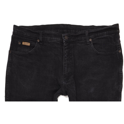 Wrangler Texas Men Black Straight Regular Stretch Jeans W38 L31