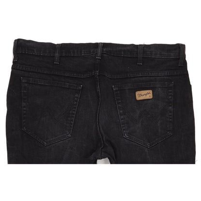 Wrangler Texas Men Black Straight Regular Stretch Jeans W38 L31