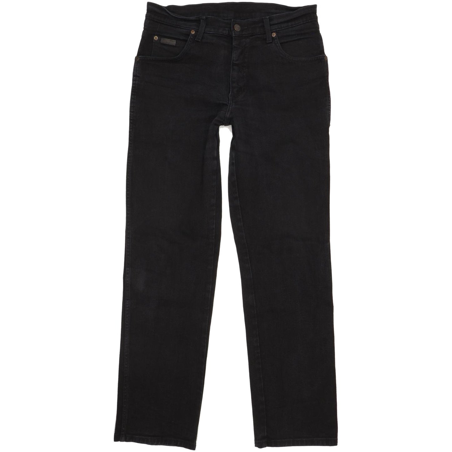 Wrangler Texas Men Black Straight Regular Stretch Jeans W32 L31