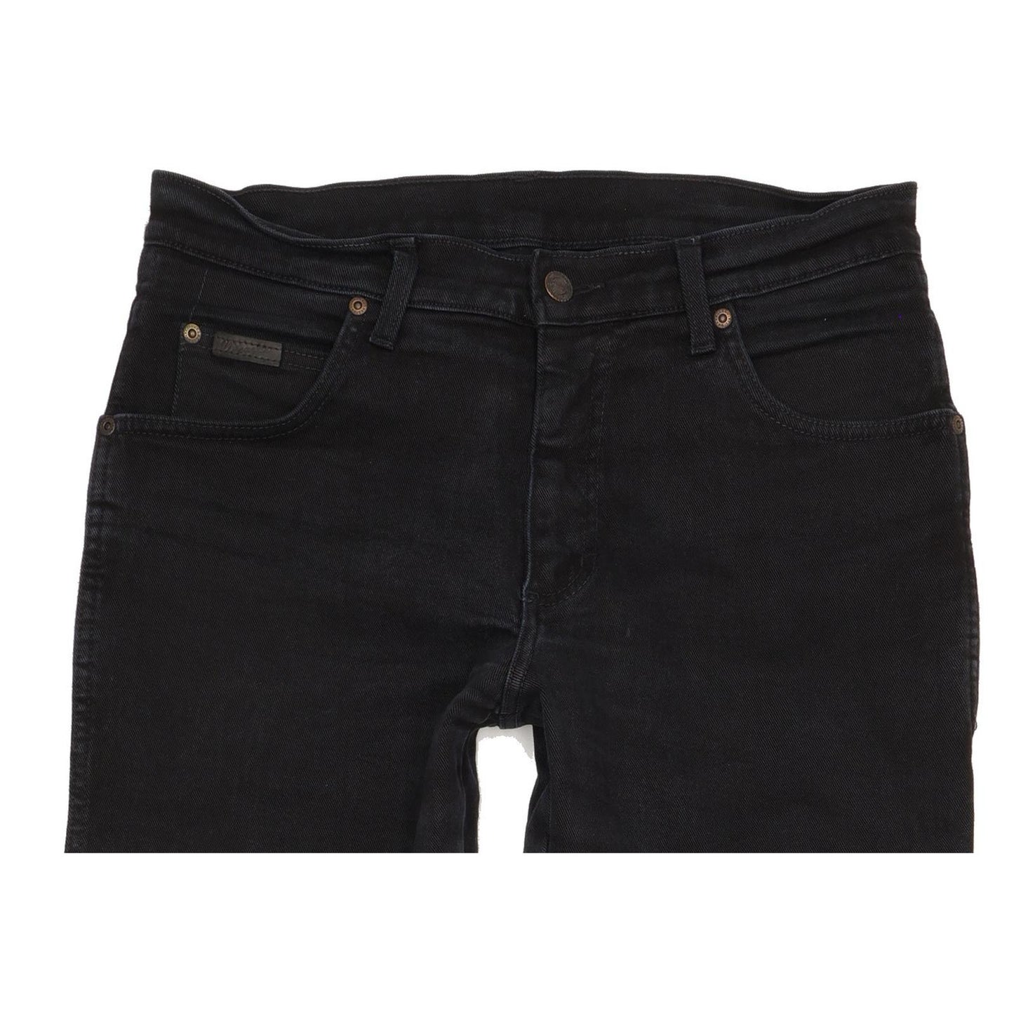 Wrangler Texas Men Black Straight Regular Stretch Jeans W32 L31