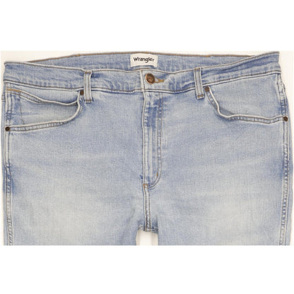 Wrangler Greensboro Men Blue Straight Regular Stretch Jeans W40 L29